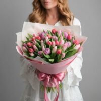 АКЦИЯ Букет из 51 тюльпана (цвет микс)